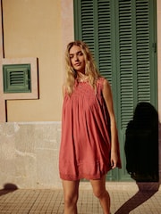 Pink Sleeveless Mini Dress - Image 2 of 7