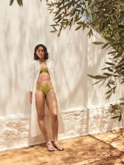 Cream 100% Cotton Embroidered Open Cover-Up - Image 2 of 10