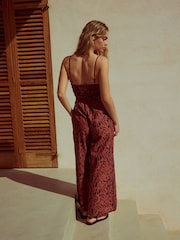 Animal Shirred Bandeau Jumpsuit - Image 4 of 9