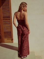 Animal Shirred Bandeau Jumpsuit - Image 7 of 9