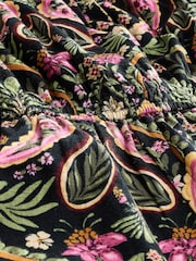 Negro/rosa - Off Shoulder Summer 100% Cotton Playsuit - Imagen 7 de 8