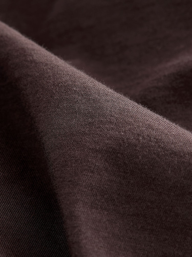Chocolate Brown Tiered Jersey 100% Cotton Maxi Dress - Image 10 of 10