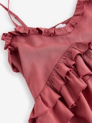 Pink Ruffle Midi Slip Dress - Image 9 of 9
