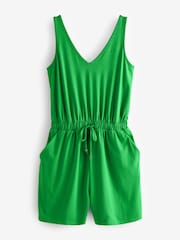 Green Jersey V-Neck Playsuit - Image 6 of 8