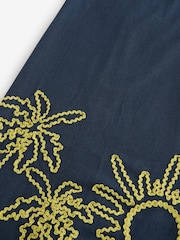 Navy/Yellow One Shoulder Wrap Maxi Dress - Image 9 of 9