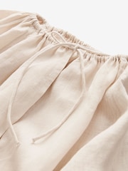 Ecru Cream 100% Linen Long Sleeve Boho Top - Image 7 of 9