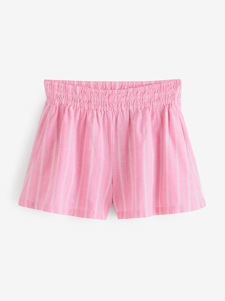 Pink Beach Shorts With Linen - Image 6 of 7