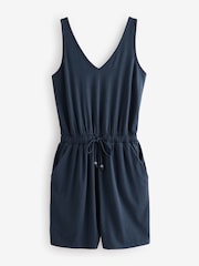Navy Jersey V-Neck Playsuit - Image 7 of 9