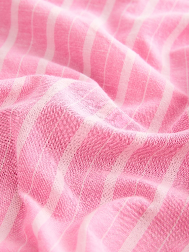 Pink Beach Coverup Shirt With Linen - Image 7 of 8