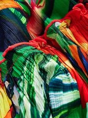 Red/Green Ruffle Sleeve Maxi Dress - Image 10 of 13