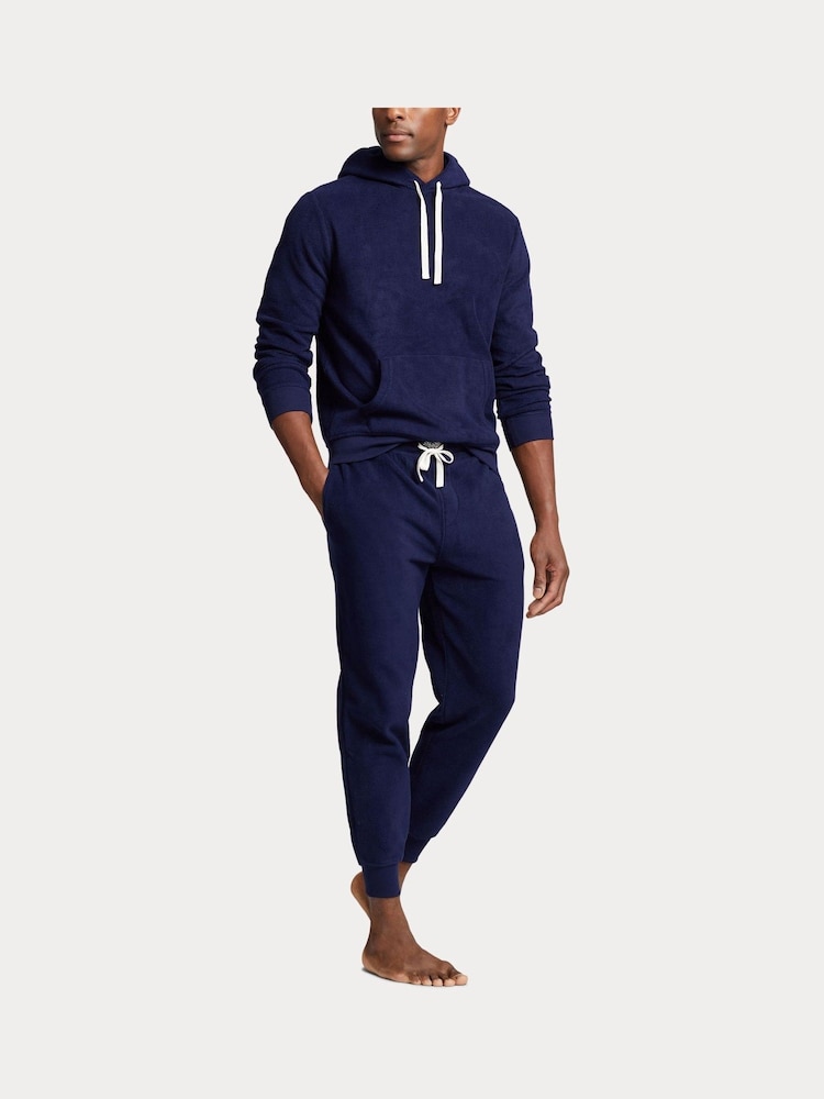 Polo Ralph Lauren Blue Brushed Fleece Lounge Joggers - Image 2 of 4