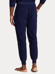 Polo Ralph Lauren Blue Brushed Fleece Lounge Joggers - Image 3 of 4