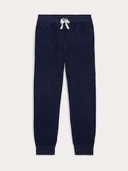 Polo Ralph Lauren Blue Brushed Fleece Lounge Joggers - Image 4 of 4