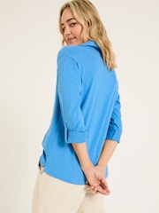 FatFace Paige Bright Blue 100% Cotton Jersey Shirt - Image 2 of 5