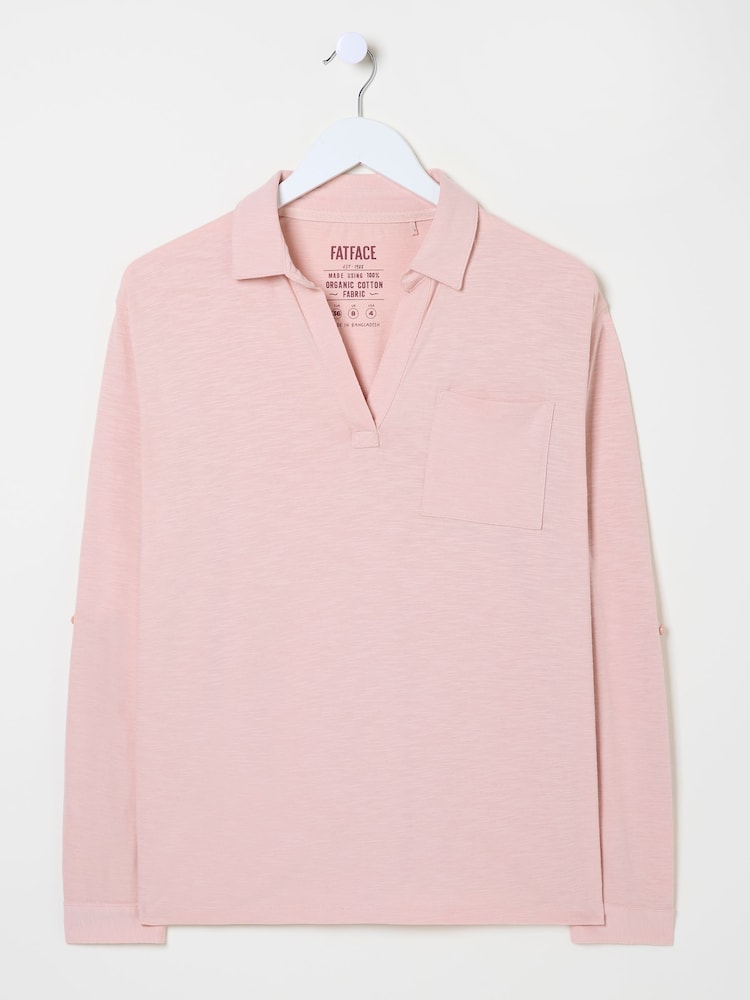 FatFace Paige Rose Pink Jersey Shirt - Image 4 of 4