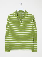 FatFace Paige Green 100% Cotton Stripe Jersey Shirt - Image 5 of 5