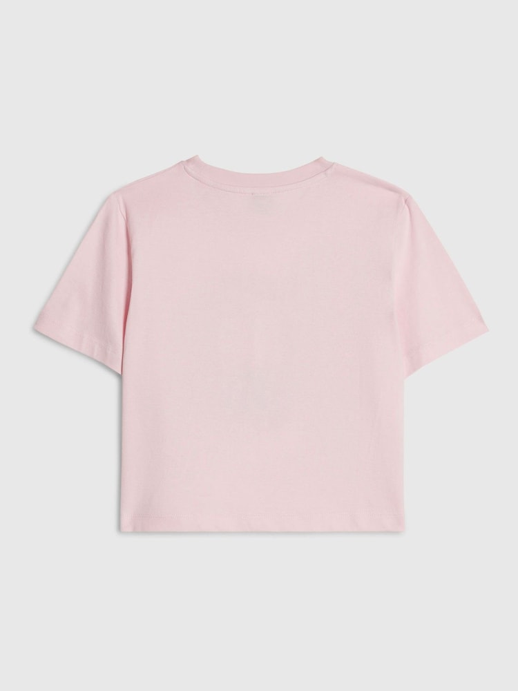 River Island Pink Disco All The Time Crop T-Shirt - Image 2 of 4