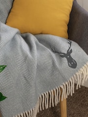 Grey Personalised Stag Throw by Jonnys Sister - Image 2 of 4