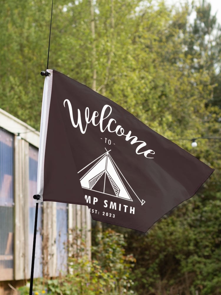 Personalised Black Camping Flag by Jonnys Sister - Image 2 of 3