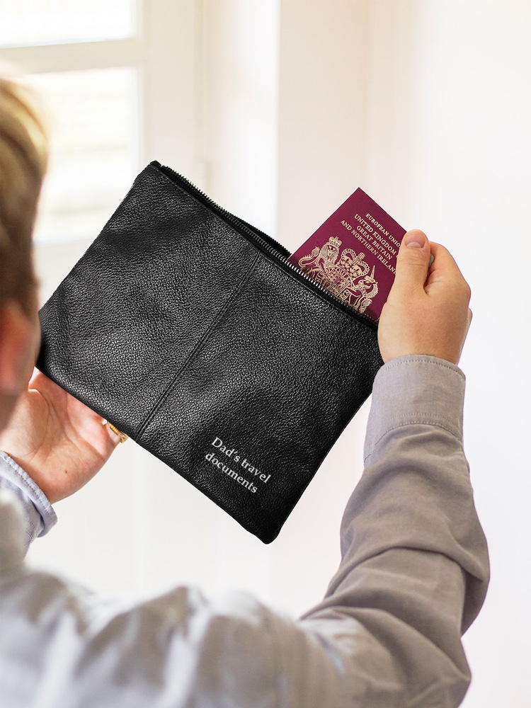 Personalised Nuhide Travel Pouch by Jonny's Sister - Image 2 of 2