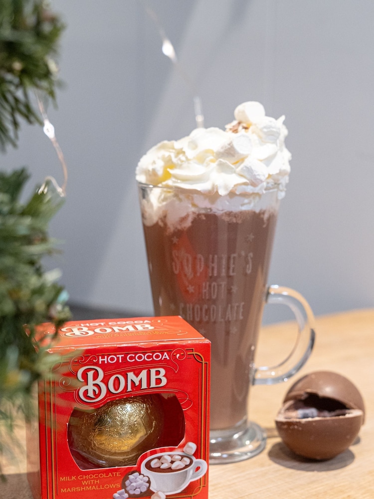 Natural Personalised Christmas Hot Chocolate Glass by Jonnys Sister - Image 1 of 5