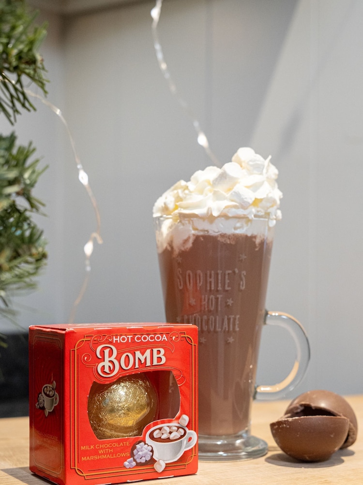 Natural Personalised Christmas Hot Chocolate Glass by Jonnys Sister - Image 2 of 5