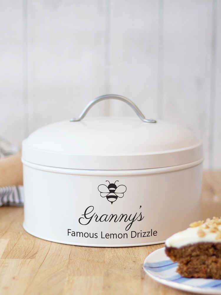 Cream Personalised Bee Cake Tin by Jonnys Sister - Image 2 of 2