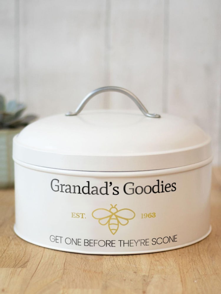 Cream Personalised Bee Cake Tin by Jonnys Sister - Image 1 of 2