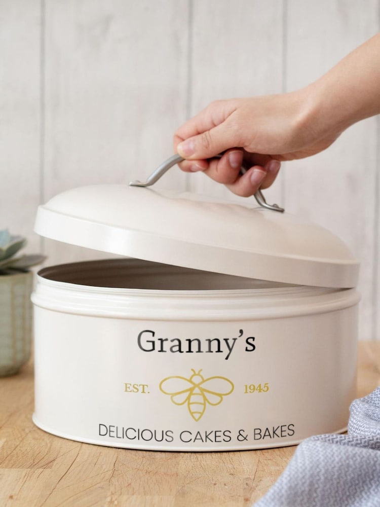 Cream Personalised Bee Cake Tin by Jonnys Sister - Image 2 of 2