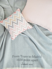 Personalised Wool Love Across The Miles Throw by Jonny's Sister - Image 1 of 4