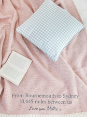 Personalised Wool Love Across The Miles Throw by Jonny's Sister - Image 2 of 4