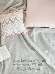 Personalised Wool Love Across The Miles Throw by Jonny's Sister - Image 3 of 4