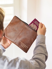Personalised Nuhide Travel Pouch by Jonny's Sister - Image 1 of 3