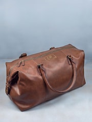 Jonnys Sister Personalised Nuhide Travel Holdall with Strap - Image 5 of 5