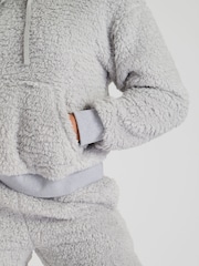 Loungeable grey Borg Hoodie and Jogger Lounge Set - Image 6 of 6