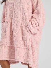 Loungeable Pink Teddy Cut Sherpa Snuggle Hoodie - Image 5 of 5