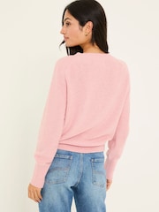 FatFace Mid Pink Selah Knitted Button Front Cardigan - Image 2 of 11