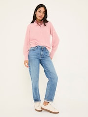 FatFace Mid Pink Selah Knitted Button Front Cardigan - Image 3 of 11