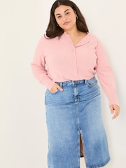 FatFace Mid Pink Selah Knitted Button Front Cardigan - Image 6 of 11