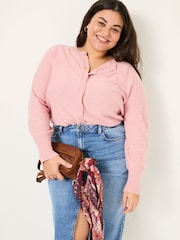 FatFace Mid Pink Selah Knitted Button Front Cardigan - Image 8 of 11