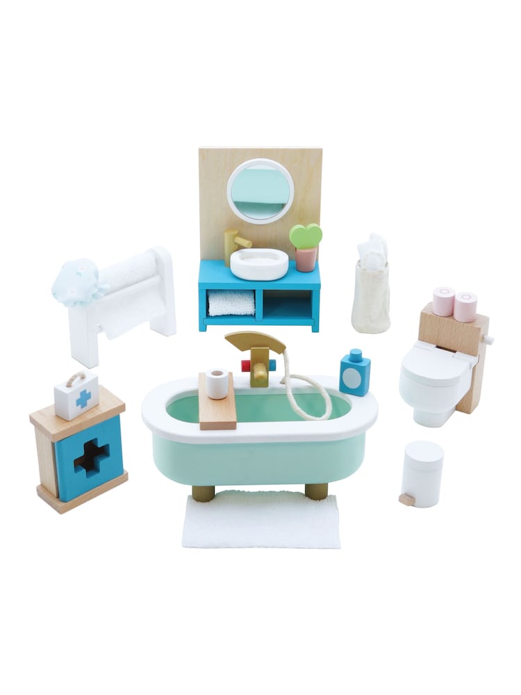 Le Toy Van Wooden Dolls House Bathroom Furniture - Image 1 of 6