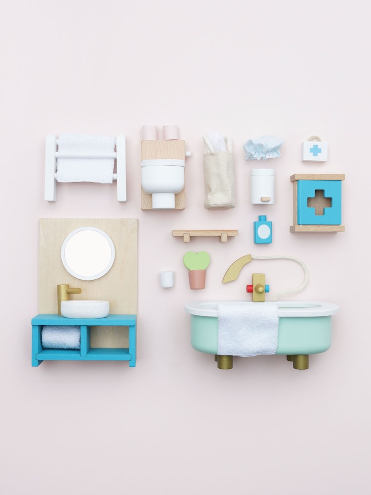 Le Toy Van Wooden Dolls House Bathroom Furniture - Image 2 of 6