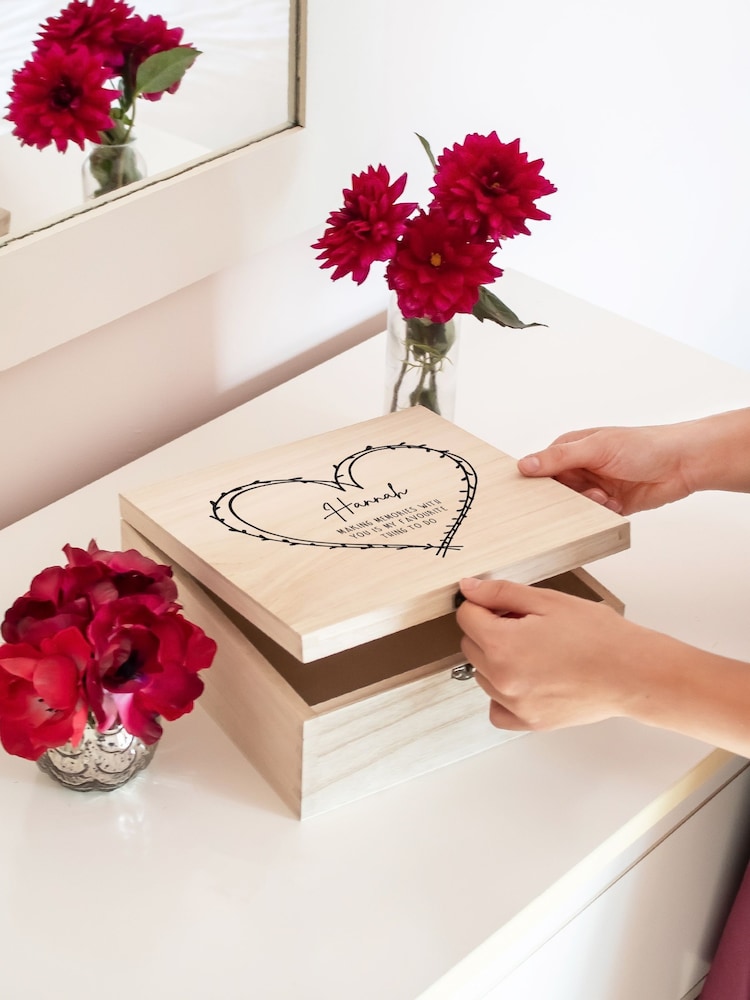 Personalised Wooden Memory Box by Jonnys Sister - Image 2 of 4