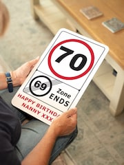 Personalised Birthday Milestone Metal Sign by Jonnys Sister - Image 1 of 2