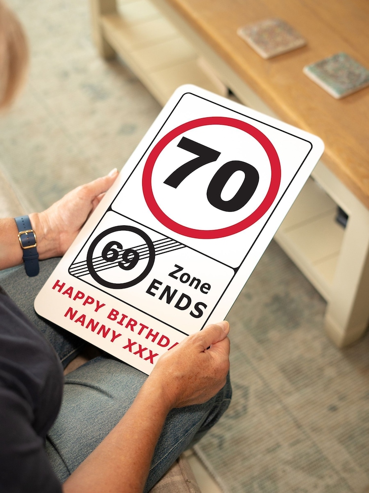 Personalised Birthday Milestone Metal Sign by Jonnys Sister - Image 1 of 2