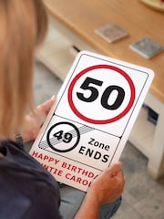 Personalised Birthday Milestone Metal Sign by Jonnys Sister - Image 2 of 2