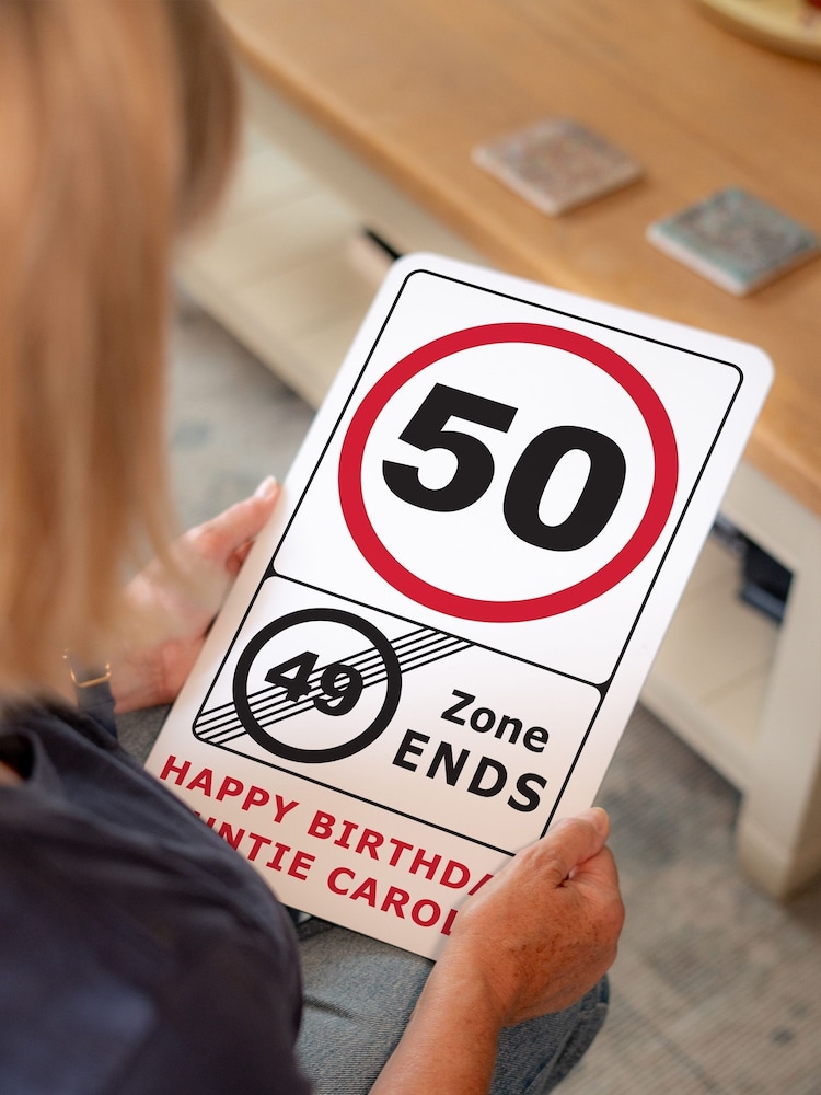 Personalised Birthday Milestone Metal Sign by Jonnys Sister - Image 2 of 2