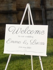 Personalised Wedding White Welcome Sign by Jonnys Sister - Image 2 of 3