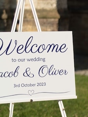 Personalised Wedding White Welcome Sign by Jonnys Sister - Image 3 of 3