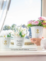 Personalised White Bee Tray and Pots by Jonnys Sister - Image 2 of 3